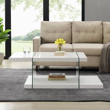 Anner floor shelf coffee online table with storage